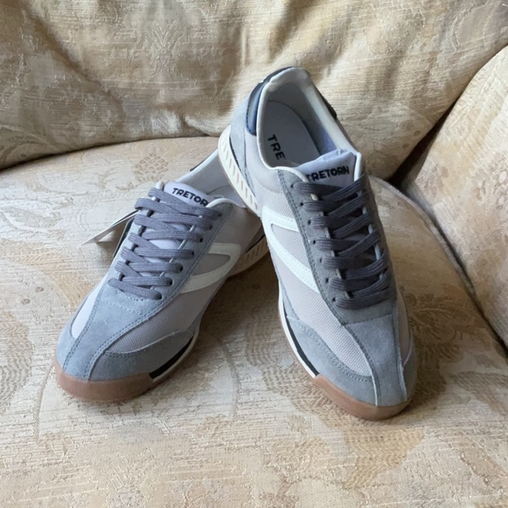 Tretorn Gray Sneakers Suede Mesh Design